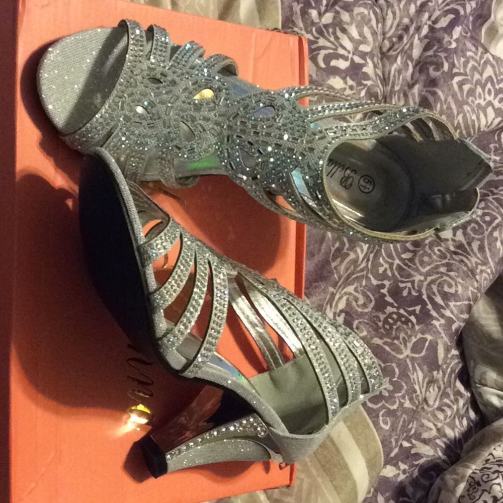 Glam Silver Heels